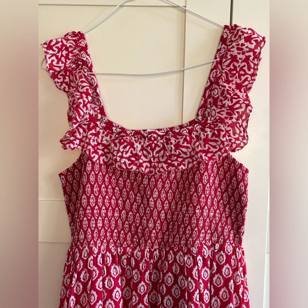 Vineyard Vines , Vineyard Tile Smocked Midi Dress. Woman’s Size Small - Picture 5 of 13